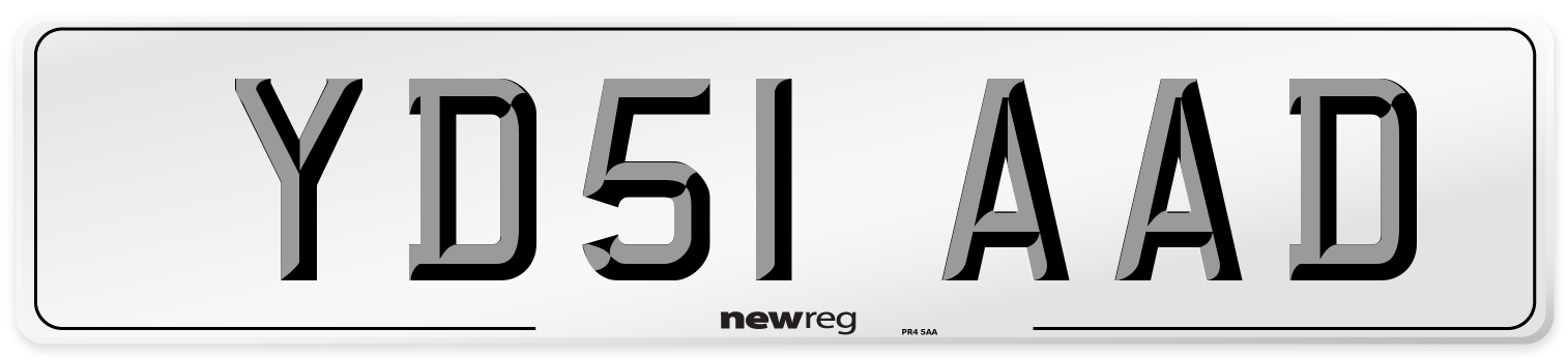 YD51 AAD Number Plate from New Reg